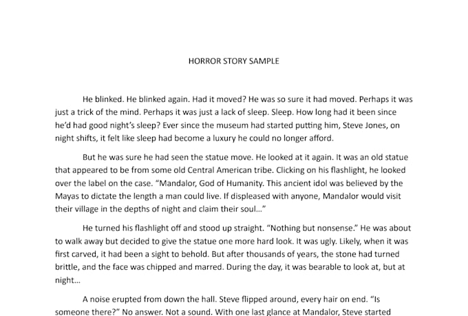 write horror stories for you